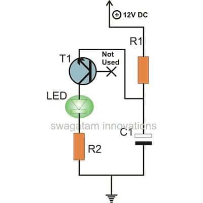 Simple 12 volt LED Flasher Circuit 