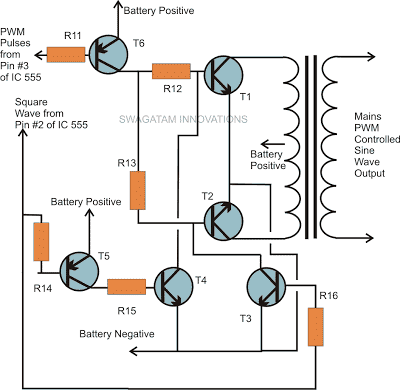 Pure Sine Wave Inverter, Using IC 555 true cooler wiring diagrams 