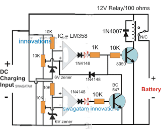 High Current Lead Acid Battery Charger Circuit