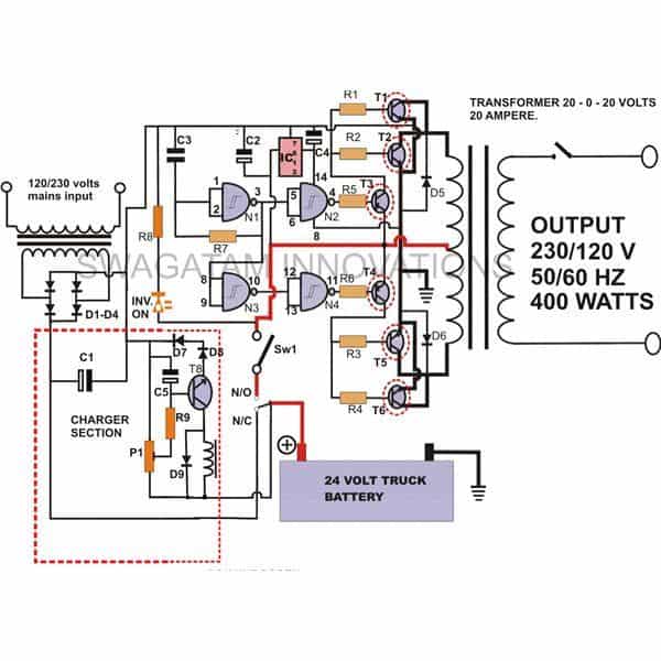 How To Build A 400 Watt High Power Inverter Circuit