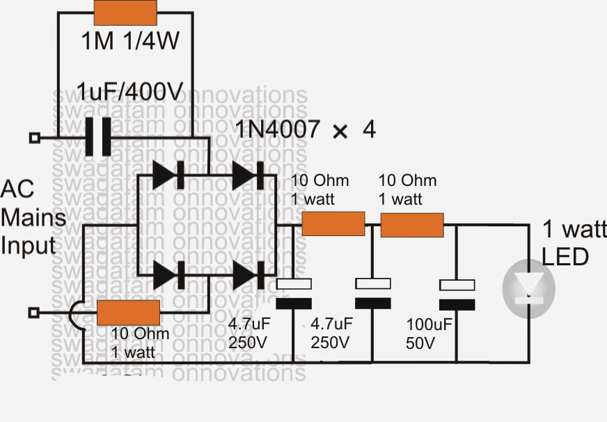 5 Easy 1 Watt LED Driver Circuits | Homemade Circuit Projects