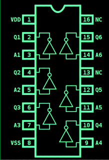 IC 4049 pinout diagram