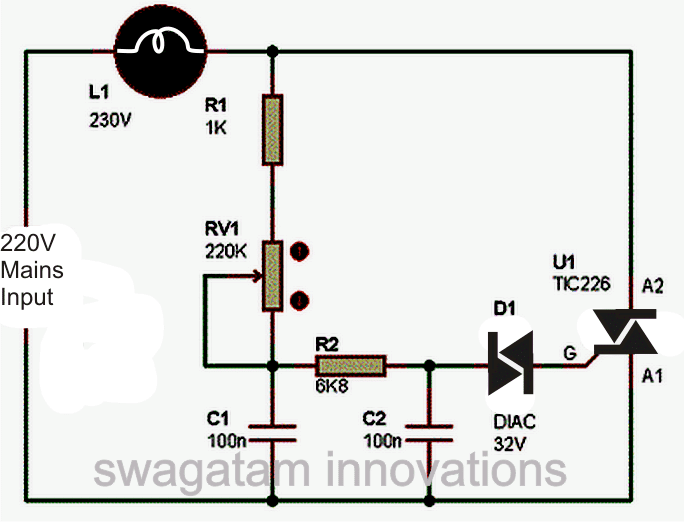 Simple Light Dimmer And Ceiling Fan Regulator Switch