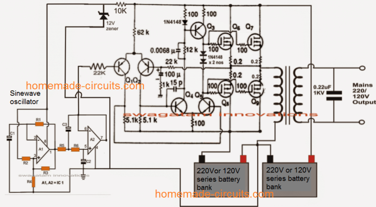 3 Best Transformerless Inverter Circuits – Homemade Circuit Projects