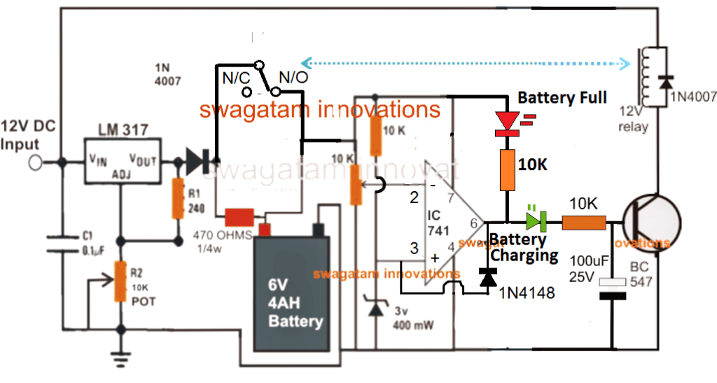 6v Sla Battery Charger Circuit Diagram