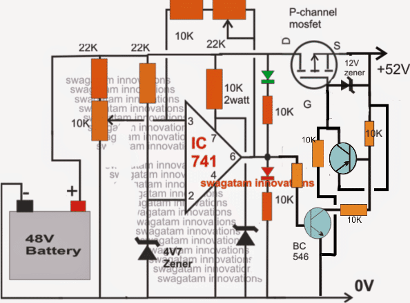 Make this 48V Automatic Battery Charger Circuit
