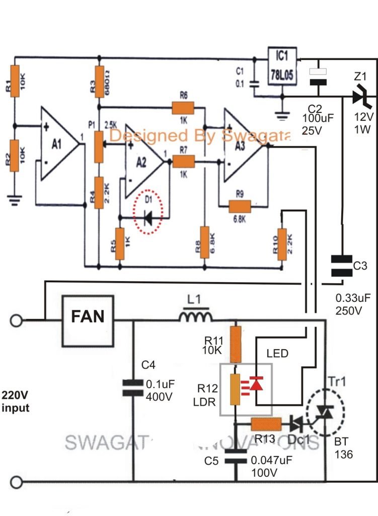 temperaturecontrolledfandimmercircuit