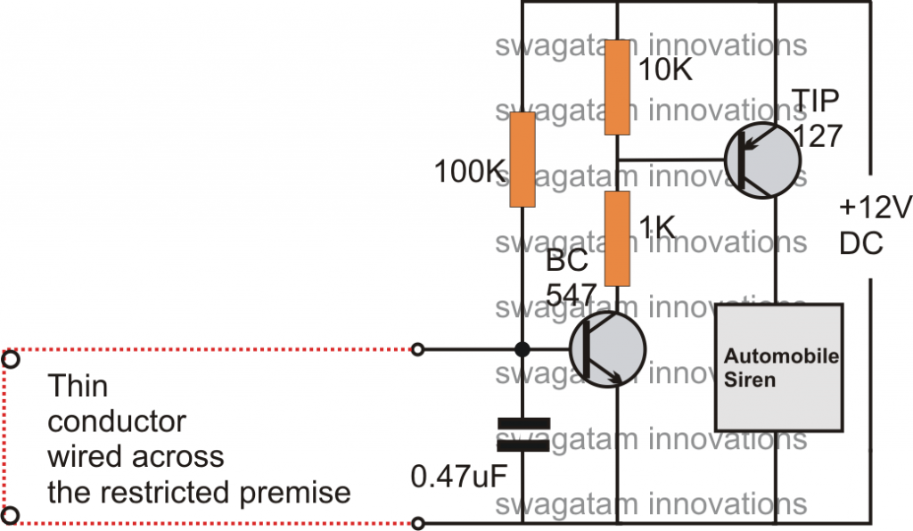 burglaralarmusingsimpleconductorsensorcircuit