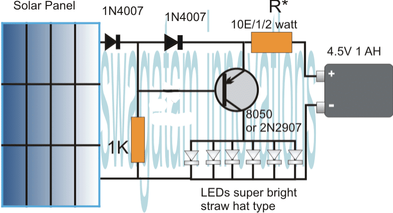 Simple Solar Garden Light – With Automatic Cut Off ... 6v voltage regulator wiring 