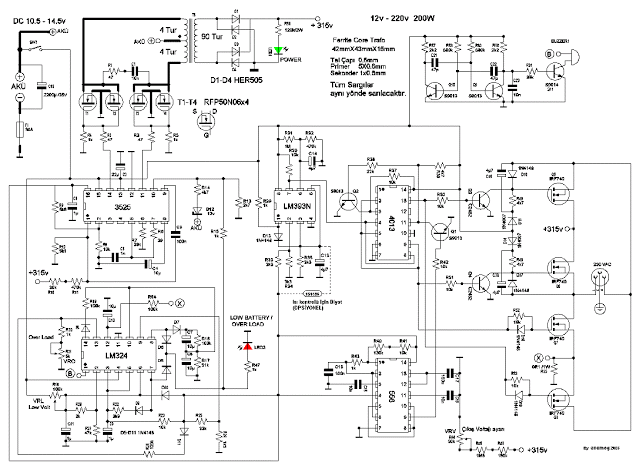 Make This 1KVA (1000 watts) Pure Sine Wave Inverter Circuit