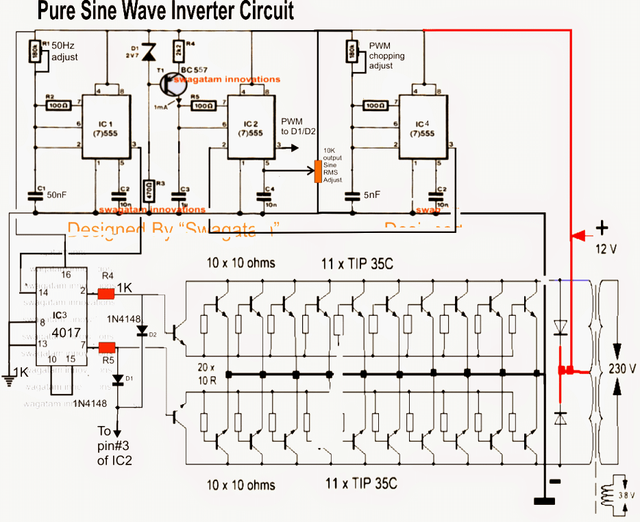 7 Modified Sine Wave Inverter Circuits Explored - 100W to ...