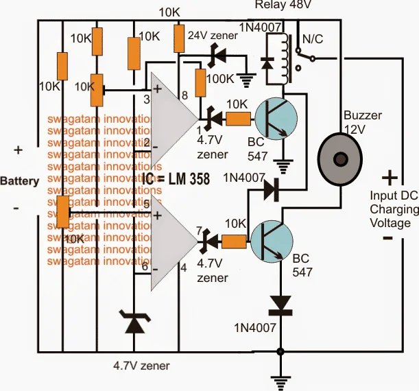 48V Solar Battery Charger Circuit with High/Low Cut-off - Homemade ...