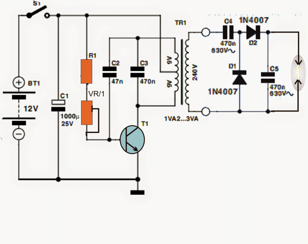 Simple High voltage Generator Circuit - Arc Generator ...