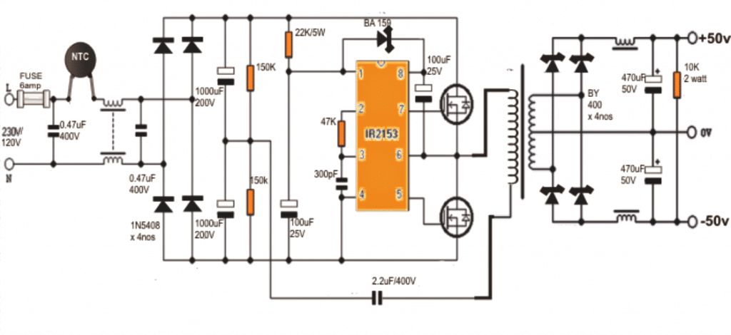 smps2B3002Bwatt2Baudio2Bamp2Bpower2Bsupply2Bcircuit