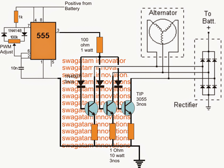 Motorcycle Rectifier Wiring Diagram from homemade-circuits.com