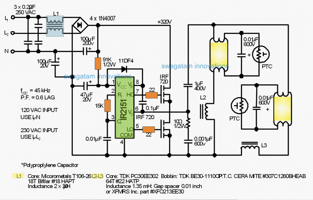 Fluorescent Light Ballast Circuit Diagram