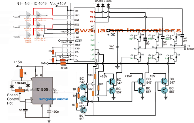 Universal ESC Circuit for BLDC and Alternator motors ... three speed fan motor wiring schematic 