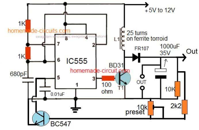 1: Ideal Boost Converter Circuit