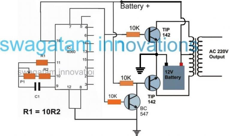 7 Simple Inverter Circuits you can Build at Home - Homemade Circuit ...