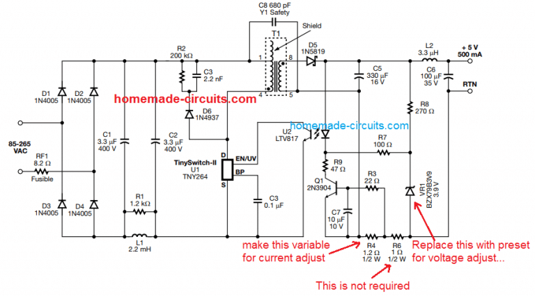 How To Modify Smps For Adjustable Current And Voltage Output Homemade