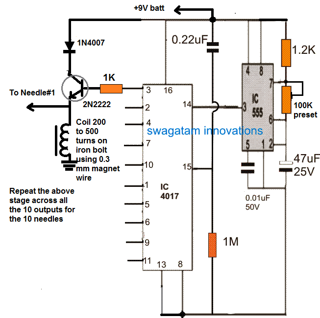 Electronic Muscle Stimulator Circuit Diagram