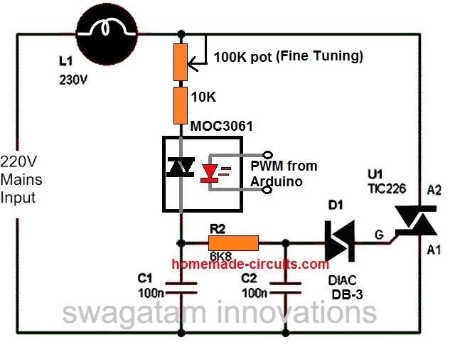 How to Make a 25 Amp, 1500 watts Heater Controller Circuit - Homemade ...