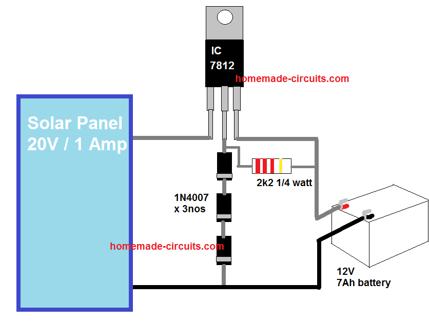6v solar charge controller schematic