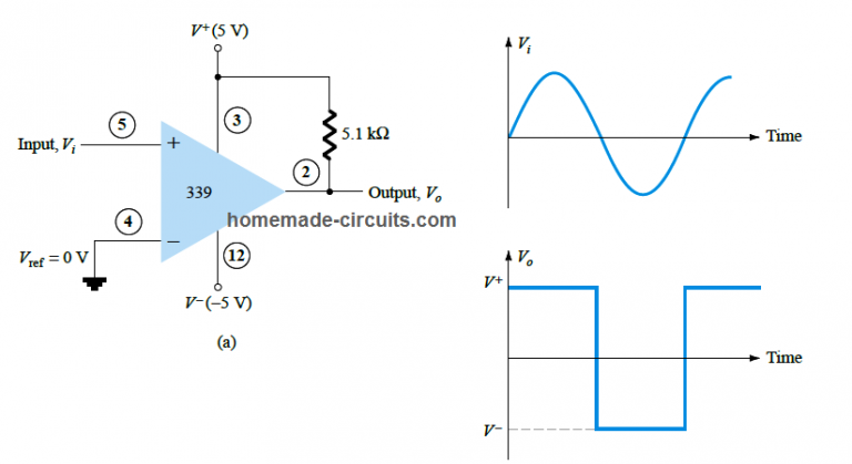 Comparator Circuits Using Ic 741 Ic 311 Ic 339 Homemade Circuit Projects