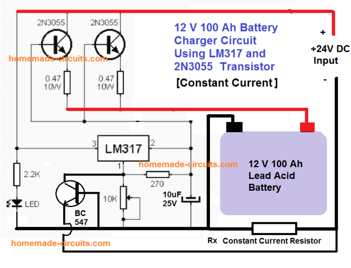 20 Amp Battery Charger Circuit Diagram