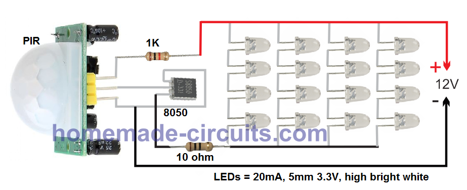 Simple 12v LED Light Controller Circuit 