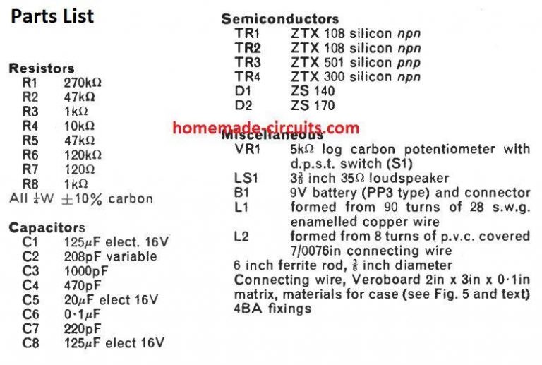 Simplest AM Radio Circuit – Homemade Circuit Projects