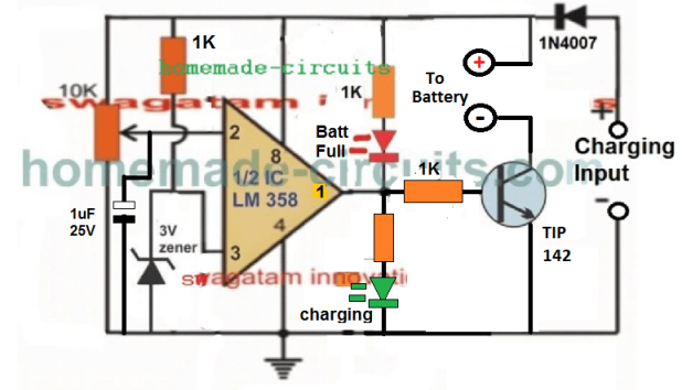 lead acid battery charger without relay
