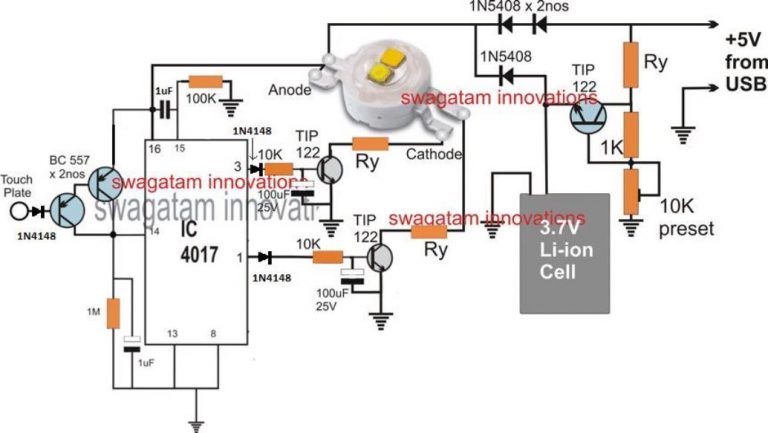 3D Moon-Sphere LED Driver with Charger and Dimmer Circuit - Homemade ...