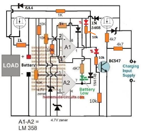 mosfet based automatic li-ion chargercircuit