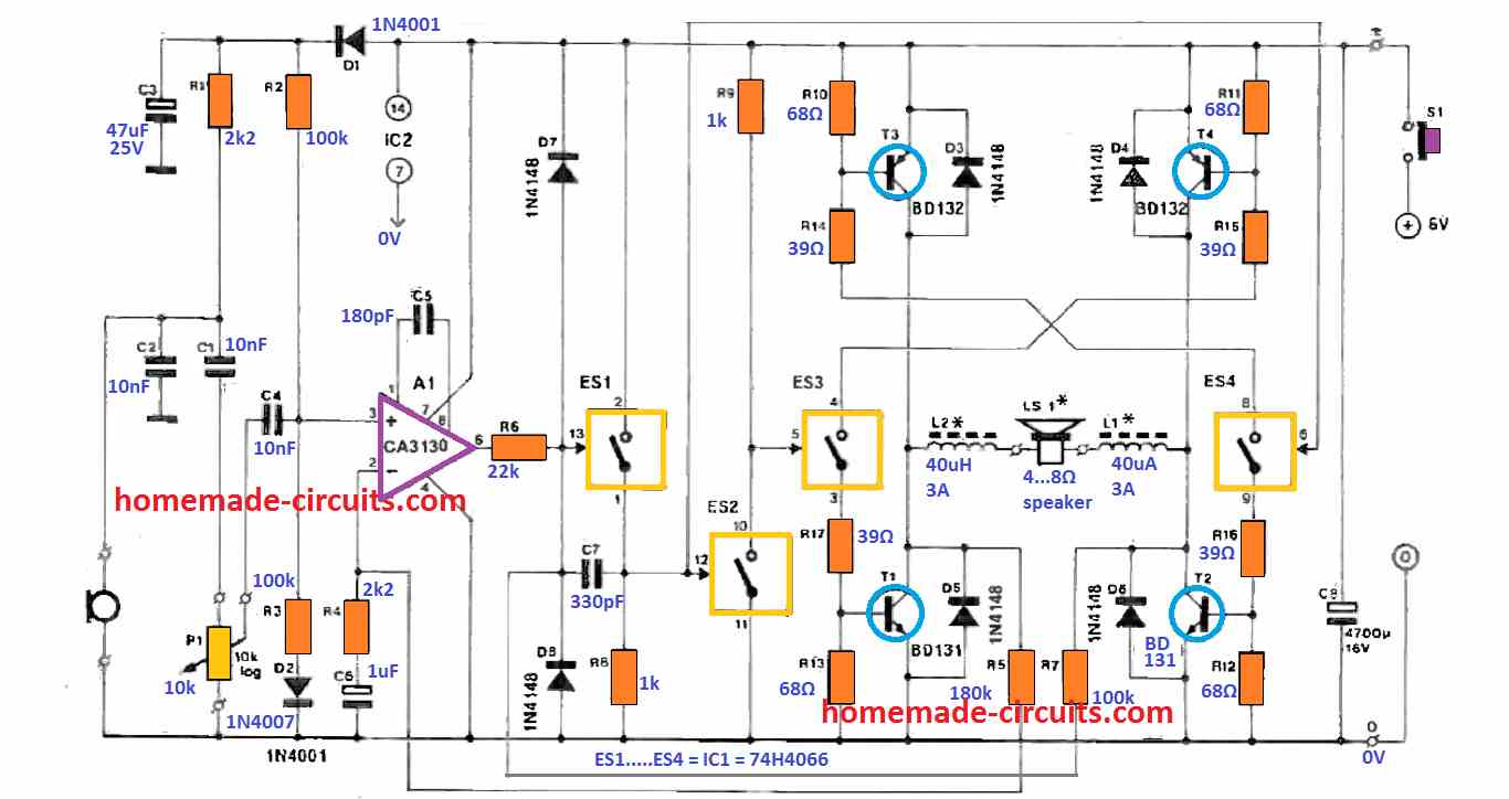 4 Efficient PWM Amplifier Circuits Explained - Homemade Circuit Projects