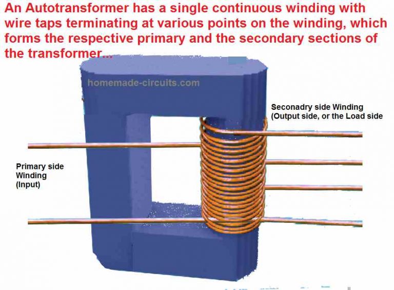 How An Autotransformer Works How To Make Homemade Circuit Projects 7060