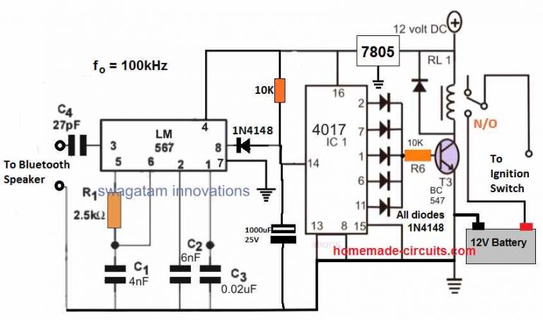 Bluetooth Car Ignition Lock Circuit – Keyless Car Protection – Homemade ...