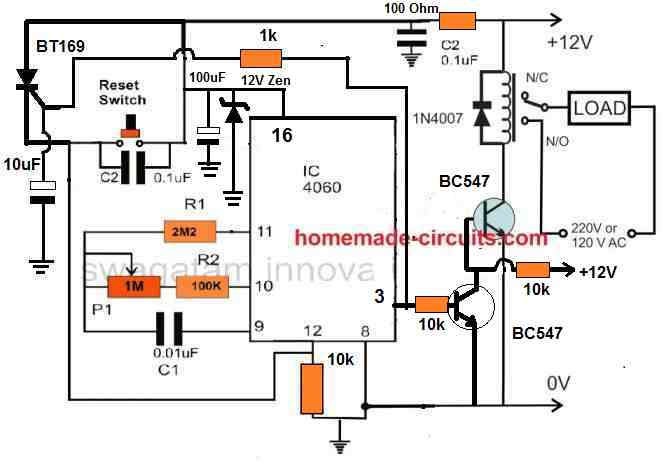 Ic 4060 Timer Circuit Diagram
