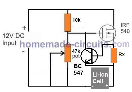 3.7V Lithium-Ion Battery Charger - One Transistor and One Zener Diode 