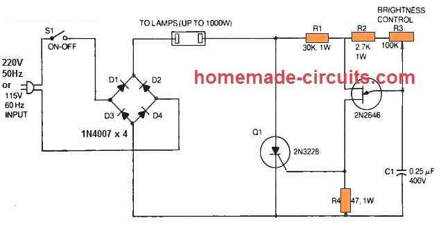 AC Light Dimmer Circuit - Homemade Circuit Projects