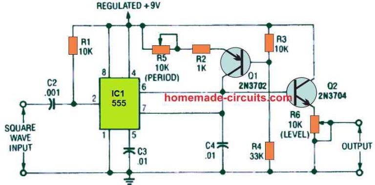 7 Easy Sawtooth Waveform Generator Circuits using UJT, IC 555, and ...