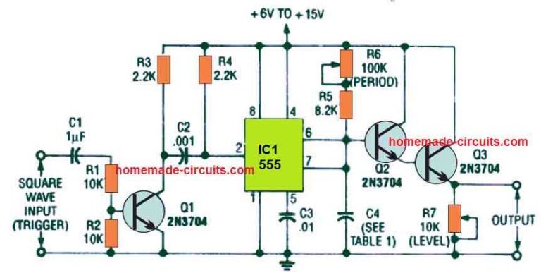 7 Easy Sawtooth Waveform Generator Circuits using UJT, IC 555, and ...