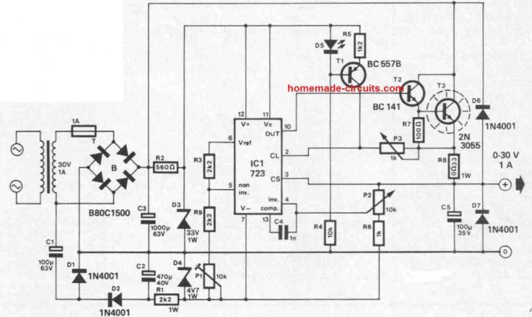 Laboratory Power Supply Circuit Homemade Circuit Projects 6789