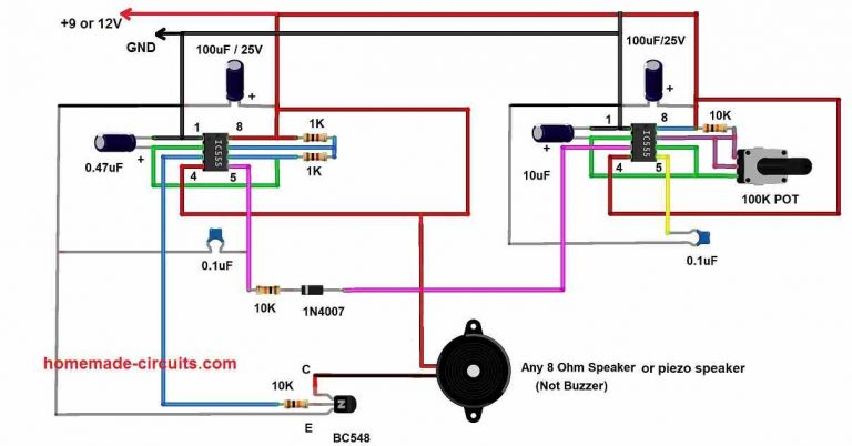 Police/Ambulance Siren Circuit with Rotating Beacon Light – Homemade ...