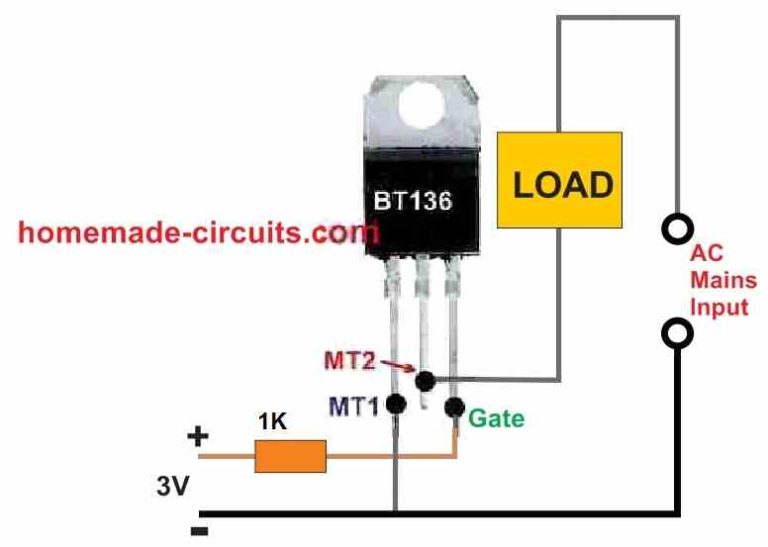 Simple Triac Triggering Circuits Explained – Homemade Circuit Projects