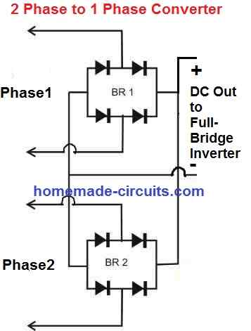 How to Convert 3 phase AC to Single phase AC