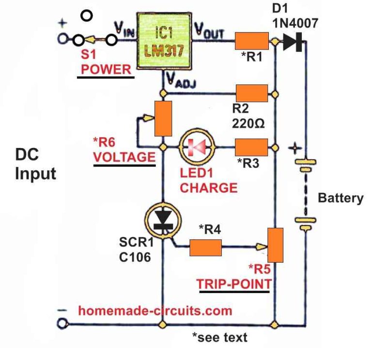 Gel Cell Battery Charger Circuit Constant Current Constant Voltage