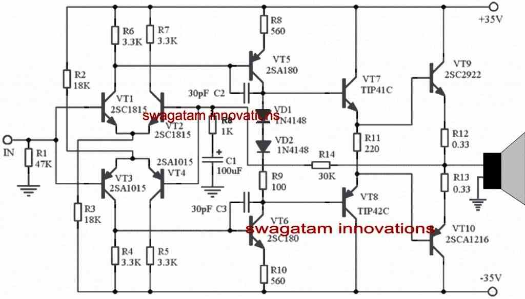 1000 watt amplifier circuit