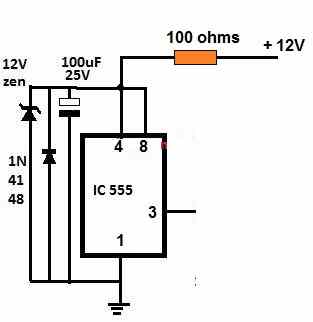 555 protection against back EMF and reverse voltage spikes