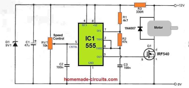5 Simple Dc Motor Speed Controller Circuits Explained 3923